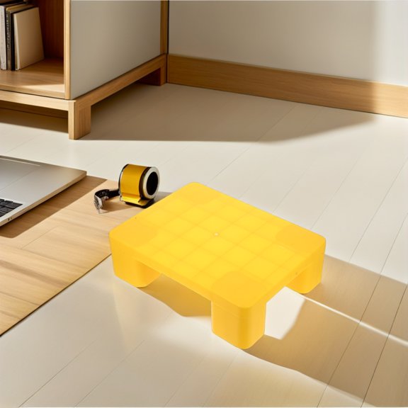 Yardwe Lightweight Yellow Plastic Storage Pallet for Basement Floor Protection and Cargo Handling