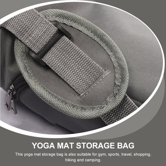 Yardwe Lightweight Yoga Mat Carrier in Dark Grey with Side Pocket for Phone and Earphones Storage