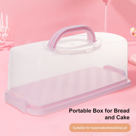 Yardwe Loaf Cake Storage Box Cake Box PP Transparent Sealing Buckle for Shop Use 1Pack