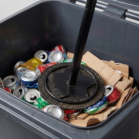 Yardwe Manual Kitchen Garbage Compactor Metal Trash Can Tamper Tool for Efficient Waste Reduction