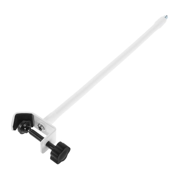 Yardwe Metal Mic Stand Accessory White Flexible Desk Pole with Microphone Clip for Recording Use