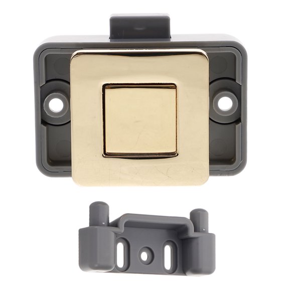 Yardwe Metal and Plastic Push Button Lock for Camper Door and Rv Cabinet Drawer Security