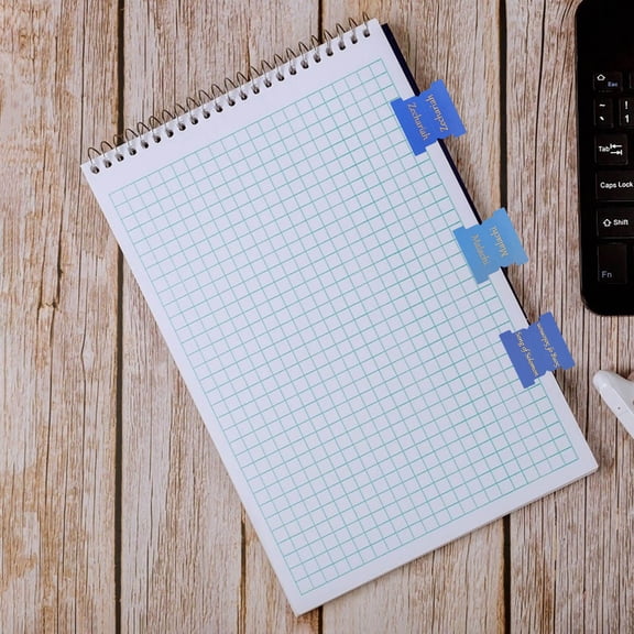 Yardwe Monthly Planner Tabs Blue Sticky Index Tabs Easy to Use for Books and Notebooks