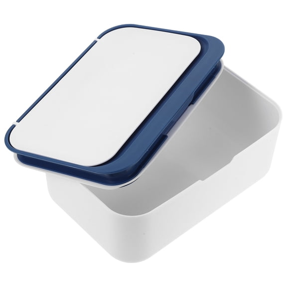 Yardwe Multifunctional Blue Tissue Box for Car with Lid Refillable Plastic Tissue Storage Organizer