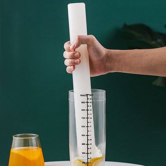 Yardwe White PP Multi-Use Muddler for Ice Crushing and Dough Rolling