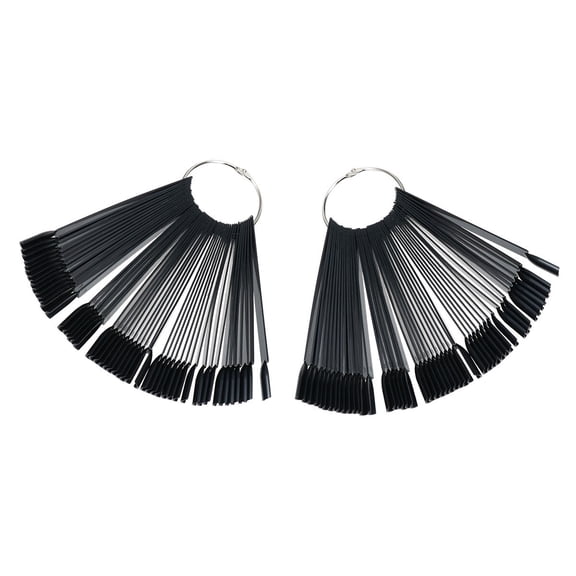 Yardwe false nail tips Nail Art Display Black Plastic for Beginners at Professional Use 2Pcs