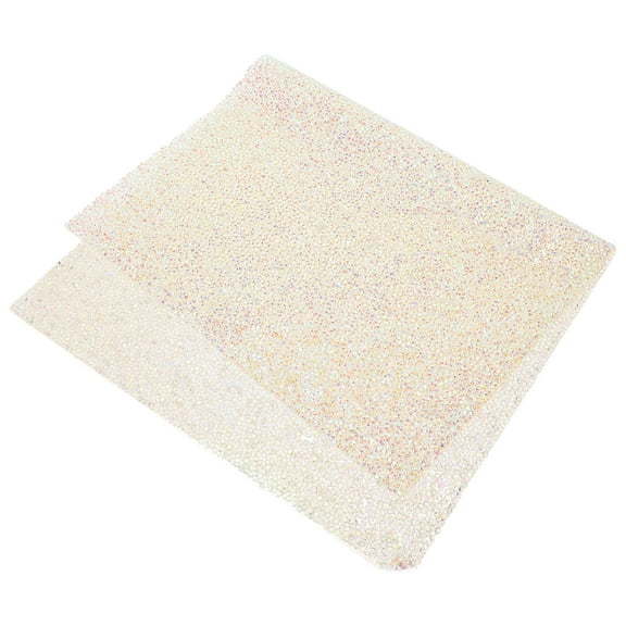 Yardwe Premium White Nail Art Table Mat with Rhinestones for Nail Salon Decoration and DIY Use