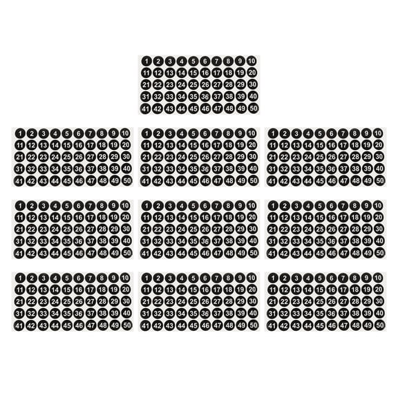 Yardwe Number Marker Stickers Multi Color Waterproof Labels for Storage Boxes and Mailbox Organization