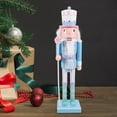 thumbnail image 1 of Yardwe Wooden Nutcracker Christmas Decoration Blue Desktop Holiday Ornament, 1 of 6