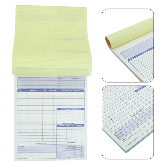 Yardwe Order Form Pad with Carbon Copy Multi Part Design for Clear Records and Fast Detachment