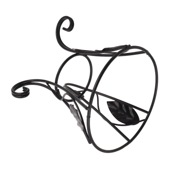 Yardwe Outdoor Metal Bird Bath Stand Black Decorative Stable Base for Birdbath Bowl Or Crystal Sphere