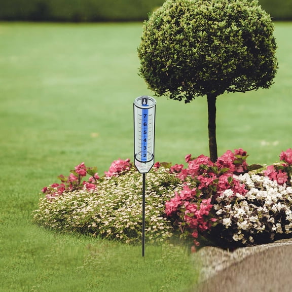 Yardwe Outdoor Rain Gauge with Clear Measuring Tube for Garden Yard and Lawn Water Monitoring