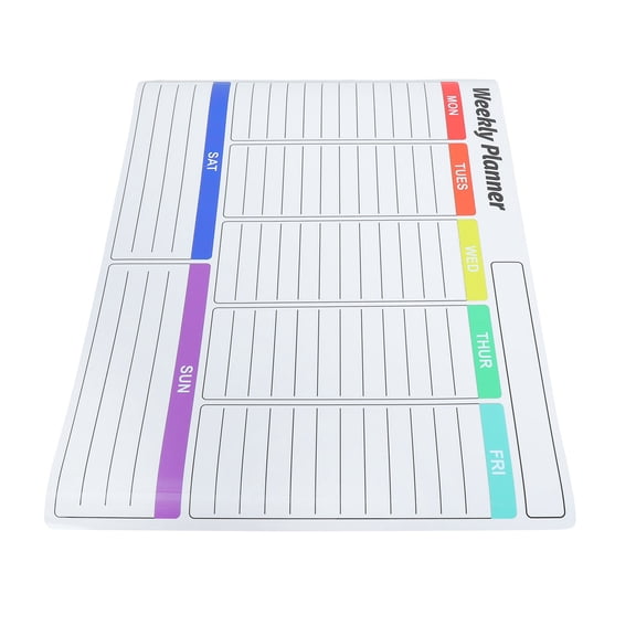 Yardwe PVC Self Adhesive Dry Erase Whiteboard Sheet for Office Wall Planning with Multi Color Layout