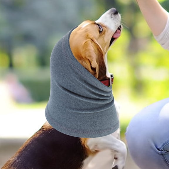 Yardwe Pet Dog Ear Protection Navy Headband Soft Earmuffs for Cold Weather Use