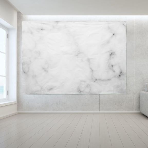 Yardwe Photography Background Marble Texture Vinyl Cloth Light Grey Lightweight and Tear Resistant