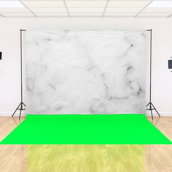 Yardwe Photography Background Marble Texture Vinyl Cloth Light Grey Lightweight and Tear Resistant