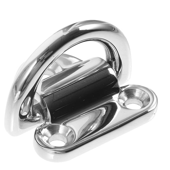Yardwe Plated Silver Stainless Steel D Ring Mounting Plate for Trailer and Truck Bed Tie Down Anchor