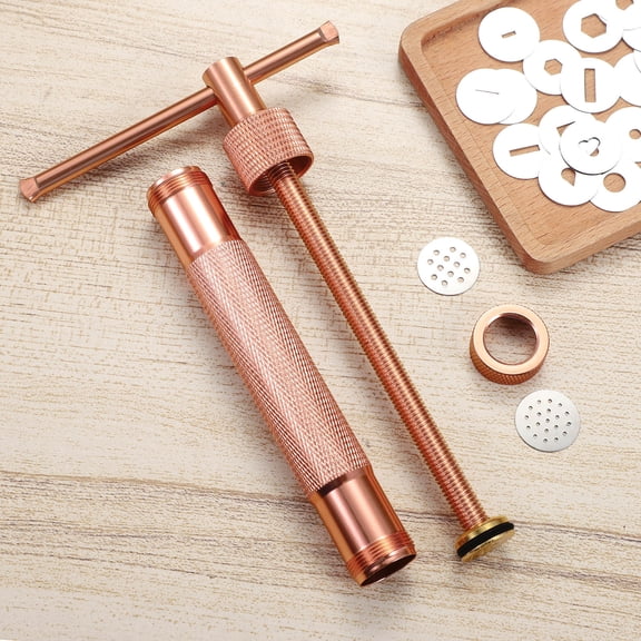 Yardwe Polymer Clay Extruder Tool with Stainless Steel Discs for Family Craft Use