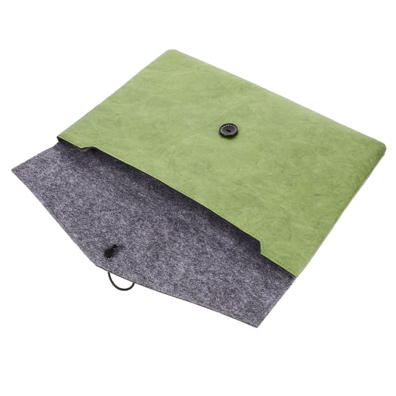 Yardwe Portable Green Laptop Sleeve Scratch Resistant Soft Lining Computer Case for Outdoor Use