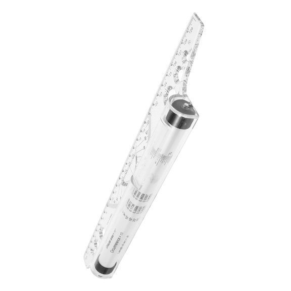 Yardwe Portable Plastic Measuring Rolling Ruler with Clear Scale Ideal for Drawing Angles and Circles