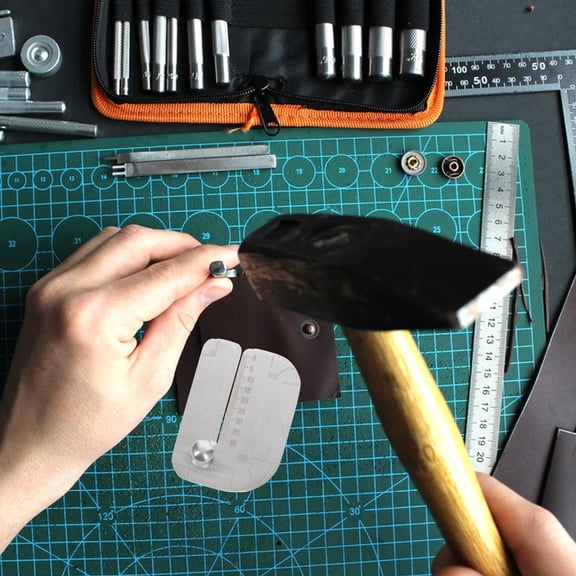 Yardwe Precision Craft Hole Punch Plate in Plated Silver for Leatherworking and Stitching