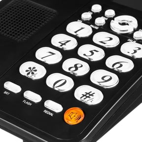 Yardwe Professional Office Corded Phone Black Desktop Telephone with Multiple Functions