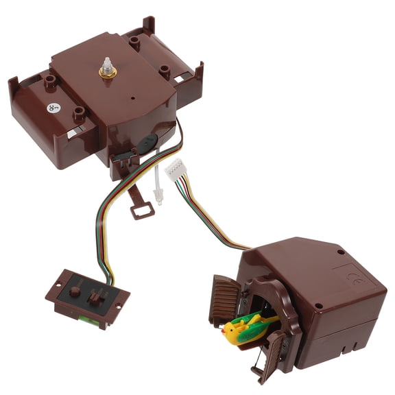 Yardwe Quartz Cuckoo Clock Mechanism Replacement Kit with Charming Brown Vintage Movement