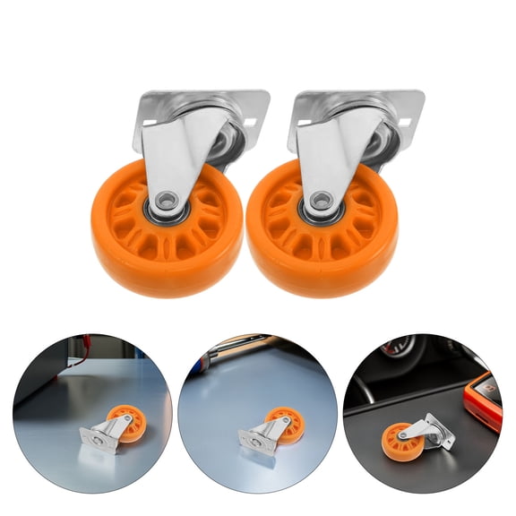 Yardwe Quiet Rolling Nylon Caster Wheel Set with Bolt on Design for Creeper and Mechanic Stool