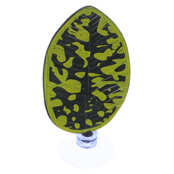 Yardwe Realistic Betta Fish Resting Leaf Pads Olive Green Aquarium Ornament