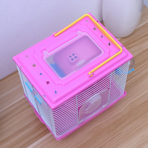 Yardwe Red Pet Cage with Slide Design and Multifunction Features for Hamsters and Chinchillas