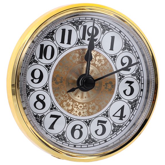 Yardwe Vintage Round Clock Insert with Quartz Movement for Home Office and Craft Projects