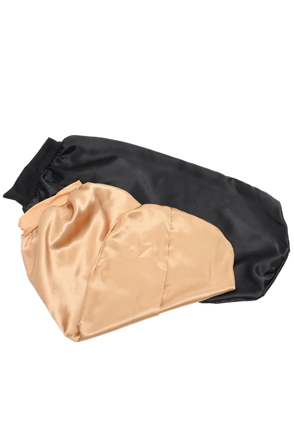 Satin Sleeping Hat Assorted Color Elastic Comfortable for Females 2Pcs