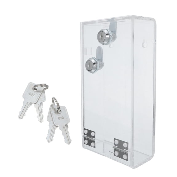 Yardwe Secure Mobile Phone Storage Locker with Transparent Design and Key Lock for Home Office Organization