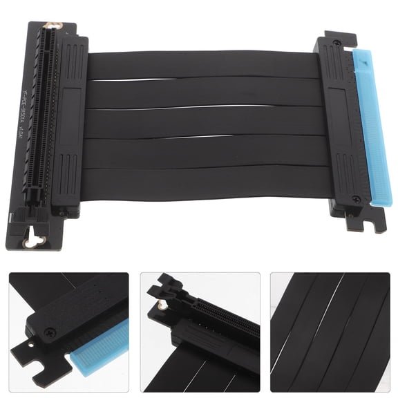 Yardwe Shielded Pcie Extension Cable for GPU Vertical Mount High Speed Copper Flexible Riser Ribbon Cable