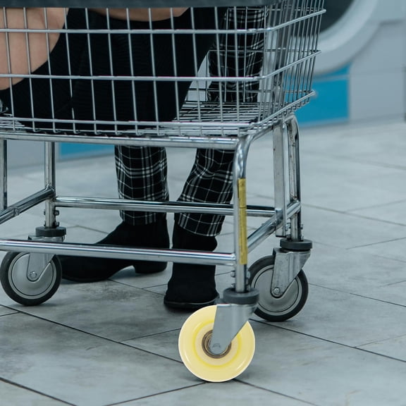 Yardwe Silent Nylon Cart Wheel Light Yellow with Ball Bearing for Warehouse Applications