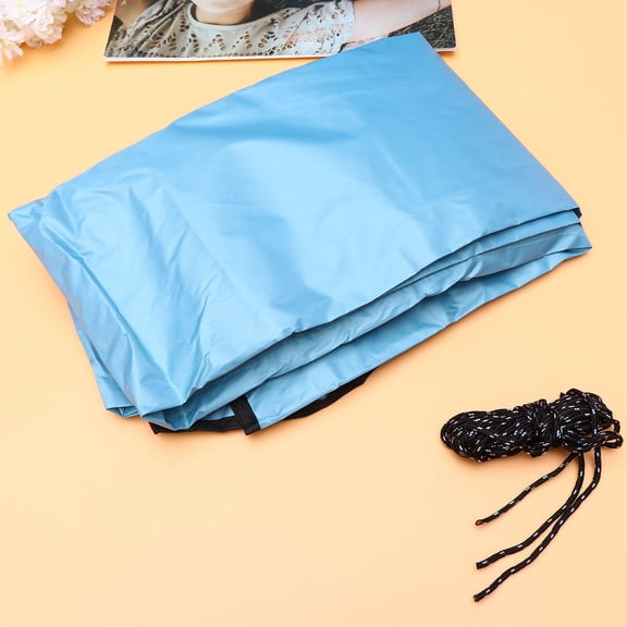 Yardwe Sky Blue Outdoor Protection Canopy Triangle Sun Shade with Rope Included