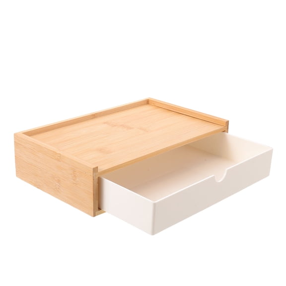 Yardwe Small Desktop Drawers Organizer White Portable Desk Drawer Storage for Office