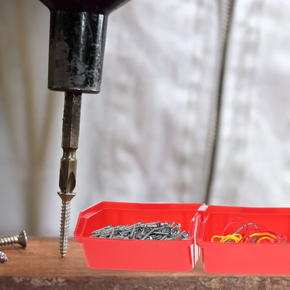 Yardwe Stackable Red Plastic Storage Case for Components with Practical PP Material