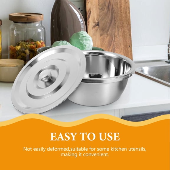 Yardwe Stainless Steel Pot Lid Universal Small Pan Cover Spill Proof Seasoning Pot Lid for Kitchen Use