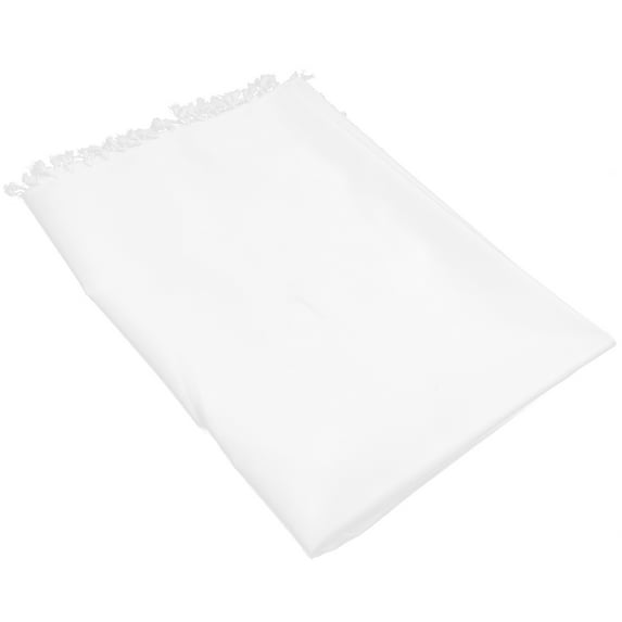 Yardwe Beige Polyester Tablecloth with Fringe, Decorative Cover for Buffet, Picnic, Outdoor and Indoor Use