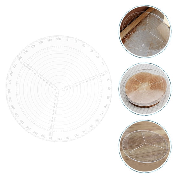 Yardwe Transparent Acrylic Woodworking Center Finder Tool for Accurate Circle Drawing and Wood Lathe Use