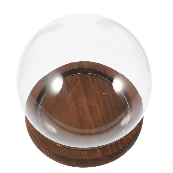 Yardwe Transparent Glass Display Case Dome for DIY Micro Landscape and Tabletop Home Decor