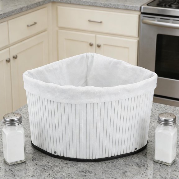 Yardwe Triangle Storage Bin with Fan Shaped Design for Efficient Corner Space Use At Home