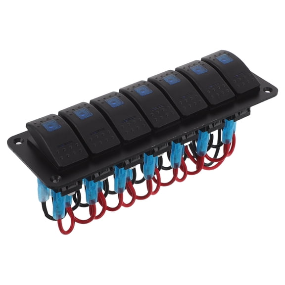 Yardwe Universal Black Dash Switch Panel for Automotive and Marine Electrical Systems