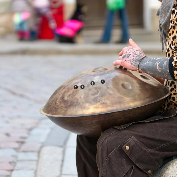 Yardwe Universal Handpan Drum Note Labels Black for Music Training and Instrument Personalization