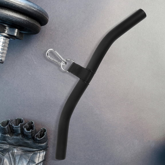 Yardwe Steel Tricep Bar Black for Gym Cable Machine Versatile Use and Durability