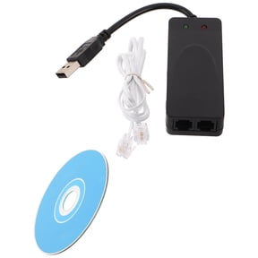 Yardwe Portable Black USB Modem Device for Fax and Internet with Dual USB Ports and Easy Setup