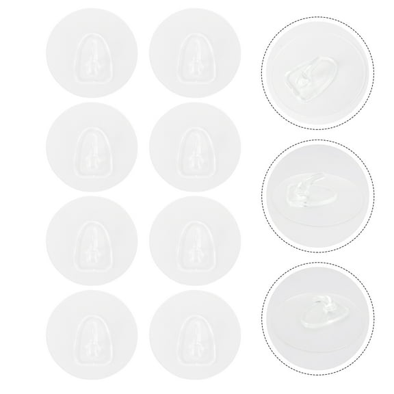 Yardwe 8Pcs Strong Adhesive Lightweight Plastic Hooks Multipurpose Bag and Garment Hooks