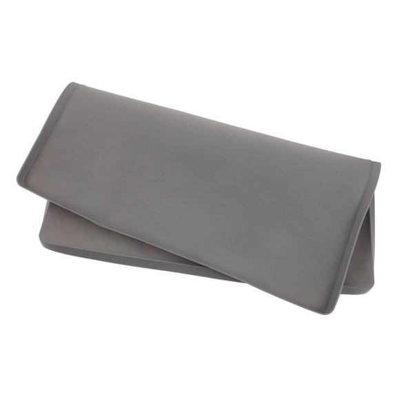 Yardwe Waterproof Grey Silicone Trash Can Pad for Kitchen with Scratch Resistant Non Slip Base