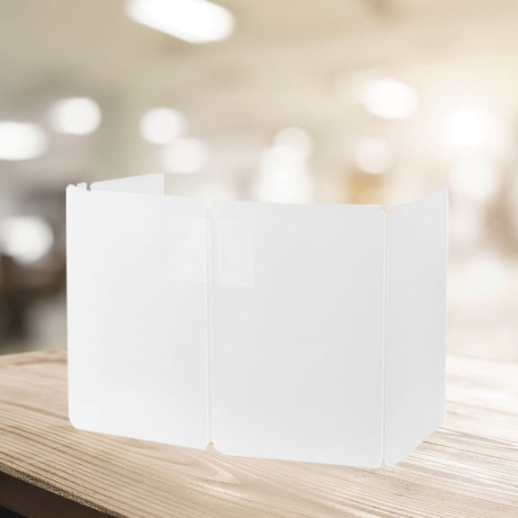 Yardwe White Desktop Sneeze Guard Panel Barrier for Home Use with Simple Setup